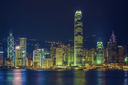 城市-城市探索-香港-中环-夜景 图片素材