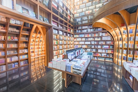 建筑-室内-上海-暖色系-书店 图片素材