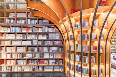 建筑-室内-上海-暖色系-书店 图片素材