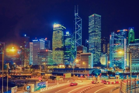 城市-城市探索-香港-中环-夜景 图片素材