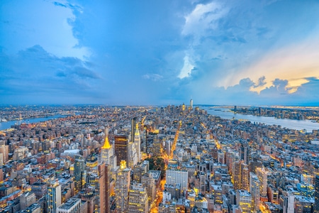 纽约-美国-帝国大厦-夜景-爬楼 图片素材