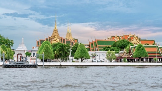 风光-旅行-河畔-湄南河-建筑 图片素材