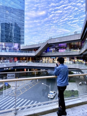 鱼鳞云-深圳市-城市-城市风光-街道 图片素材