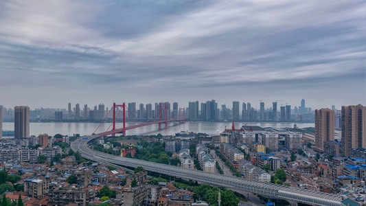 交通-城市-武汉-爬楼-江滩 图片素材