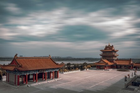 天空-建筑-色彩-城市-旅行 图片素材
