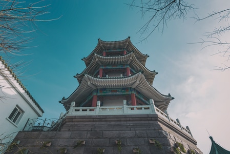 青岛-天空-云-爬山-登山 图片素材