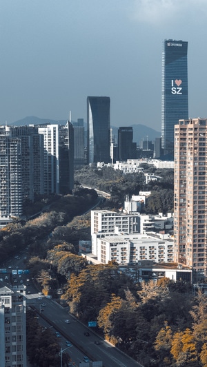 建筑结构-深圳地标-天空-城市天际线-建筑 图片素材
