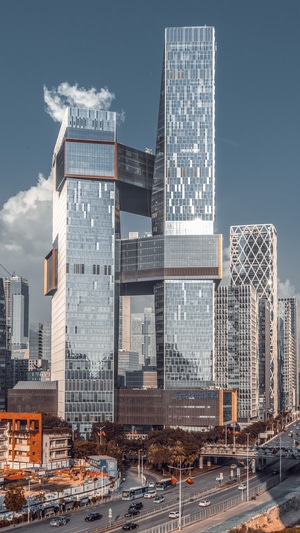 深圳爬楼-爬楼-楼顶-建筑-城市天际线 图片素材