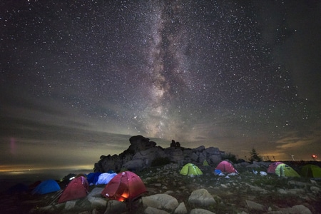 星空-冰山梁-风景-风光-夜景 图片素材