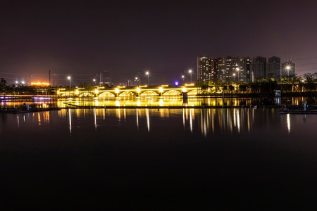 夜色-夜景-公园夜景-城市夜景-湿地公园 图片素材