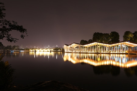 夜色-夜景-公园夜景-城市夜景-湿地公园 图片素材