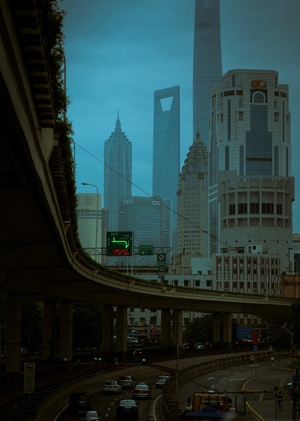 扫街-阴郁-城市-建筑-房屋 图片素材