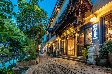 夜景-风光-水乡-黄昏-古镇 图片素材