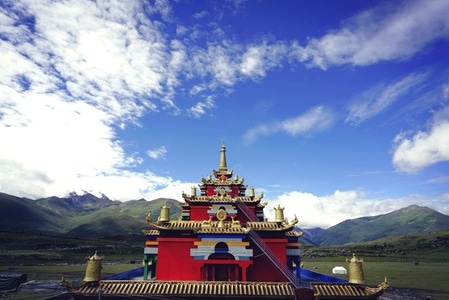 人文-旅行-艺术风光-措普沟-寺庙 图片素材