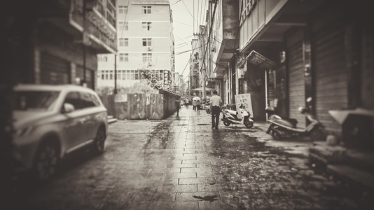 街拍-街景-道路-房屋-街道 图片素材