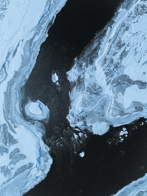 冰-雪-河-航拍-自然 图片素材