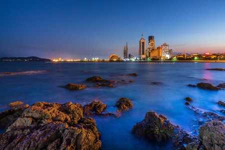 70周年摄影大赛-70周年城市-夜景-灯光-青岛 图片素材