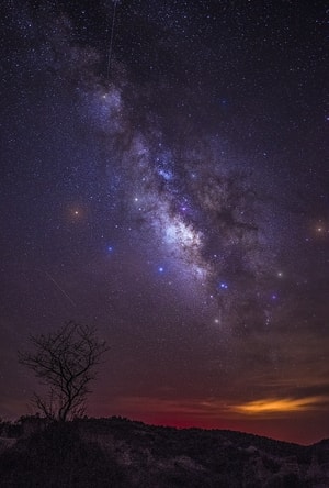 夜晚-银河星空-梦幻-大自然-天空 图片素材