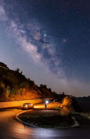 地标-夜晚-大自然-梦幻-银河星空 图片素材