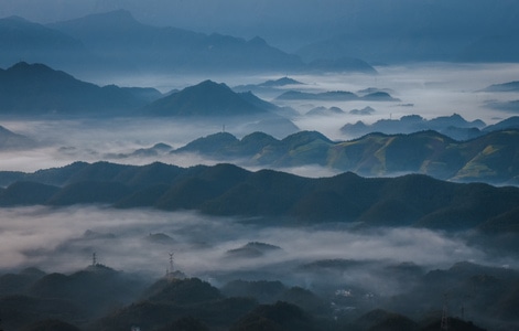 摄影-流云-远山-风光-风景 图片素材