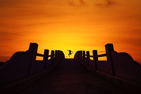 光影-旅行-建筑-桥梁-石板桥 图片素材