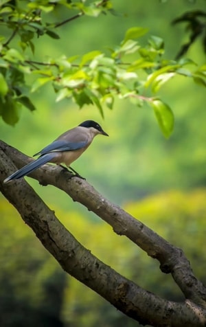 自然-春天-树-鸟-鸟 图片素材