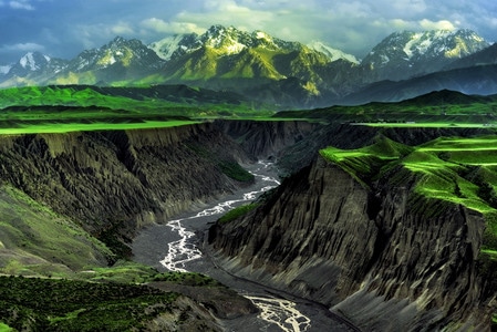 峡谷-新疆-峡谷-风景-风光 图片素材