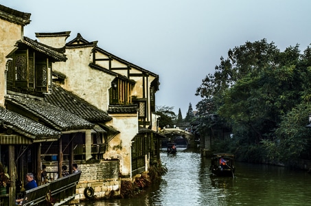 江南水乡-乌镇-水乡-风景-房屋 图片素材