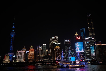 xt3-富士-上海-外滩-夜景 图片素材