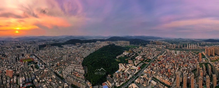 福州市-城市色彩-市容-城市-在路上 图片素材