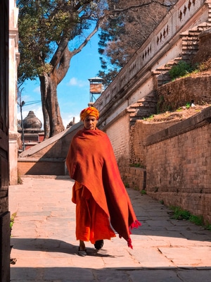 在路上-苦行僧-旅拍-尼泊尔-环境肖像 图片素材