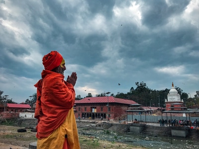 在路上-旅行-尼泊尔-旅拍-苦行僧 图片素材