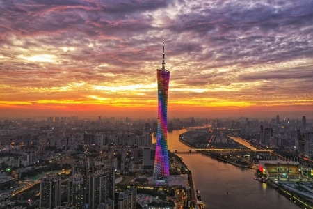 航拍-城市-广州塔-广州塔-城市风光 图片素材