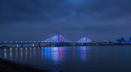 城市-武汉加油-城市风光-建筑-桥 图片素材