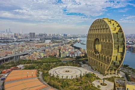 城市-广州员-航拍-城市风光-建筑 图片素材