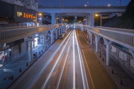 像素蜂蜜首发-武昌-司门口-夜景-老街 图片素材