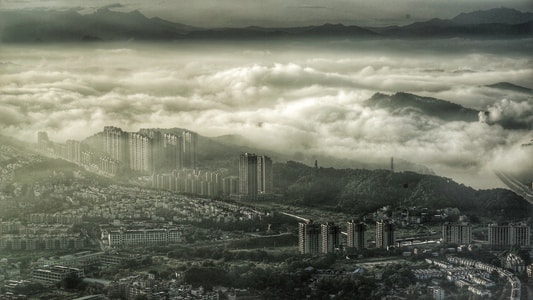 建筑-弥漫-摄影-群楼-群楼 图片素材