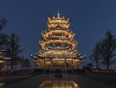 重庆-建筑-城市-寺庙-鸿恩阁 图片素材