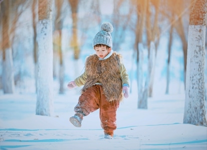 开心-冬天-雪-冷色调-冬季 图片素材