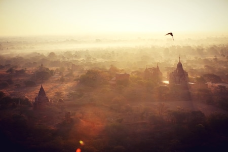 蒲甘-缅甸-旅行-我的世界之旅-自然 图片素材