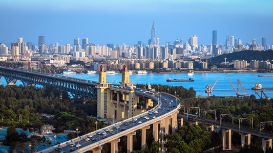 城市-南京-夜景-南京大桥-桥 图片素材