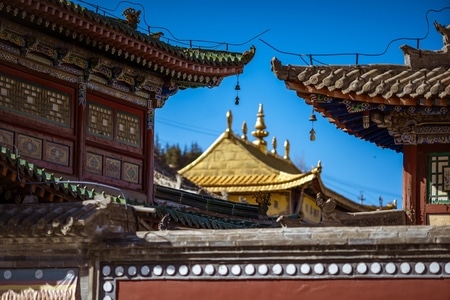 街拍-瞬间-塔尔寺-寺庙-建筑 图片素材