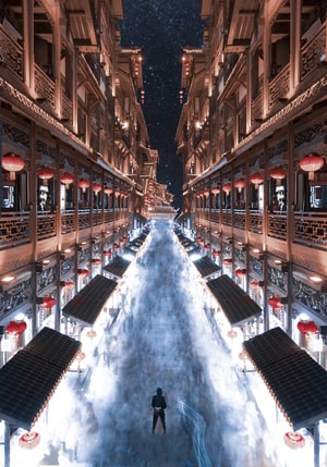 旅行-重庆-洪崖洞-街拍-自拍 图片素材