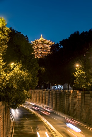 夏天-武汉-黄鹤楼-纪实-夜景 图片素材