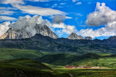 风光-旅行-草地-草原-塔公草原 图片素材