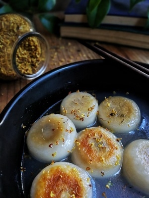 华为手机拍摄-美食-美食-百吉饼（硬面包圈）-汤圆 图片素材