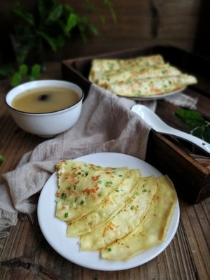 美食-华为手机拍摄-葱花饼-盘子-美食 图片素材