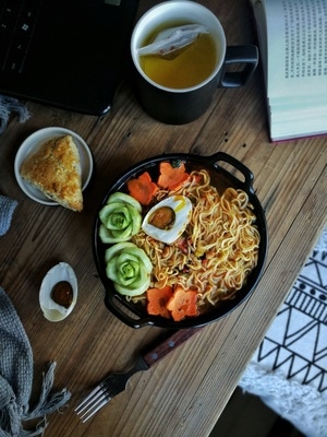 晨食-美食-华为手机拍摄-你好2020-宅家 图片素材
