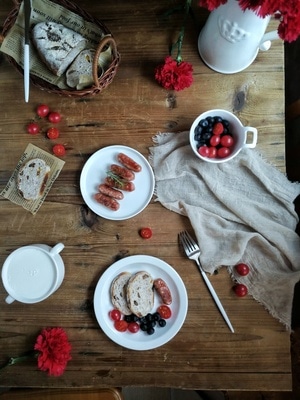 晨食-美食-华为手机拍摄-盘子-美食 图片素材