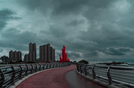 地标-桥梁-尼康-风光带-河流 图片素材
